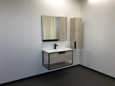 Зеркало со шкафом Comforty Бонн 90 00-00001951 Дуб дымчатый