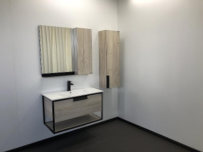 Зеркало со шкафом Comforty Бонн 90 00-00001951 Дуб дымчатый