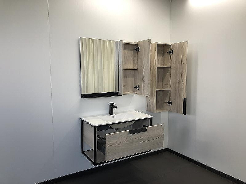 Зеркало со шкафом Comforty Бонн 90 00-00001951 Дуб дымчатый, купить, цена, заказать, магазин, доставка, скидка, промокод, купить, цена, заказать, магазин, доставка, скидка, промокод