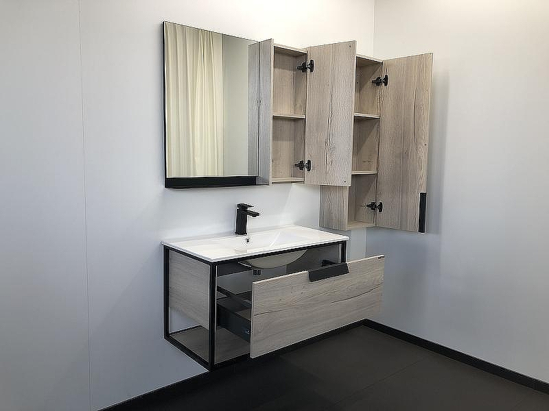 Зеркало со шкафом Comforty Бонн 90 00-00001951 Дуб дымчатый, купить, цена, заказать, магазин, доставка, скидка, промокод, купить, цена, заказать, магазин, доставка, скидка, промокод