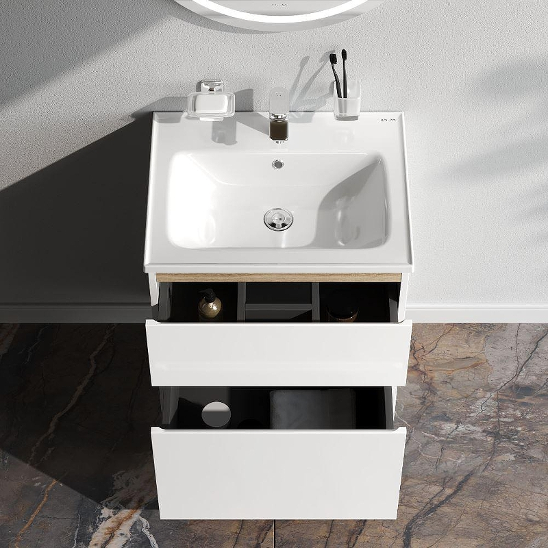 Тумба под раковину AM.PM X-joy 58 M85AFSX06021WG цвет Белый, купить, цена, заказать, магазин, доставка, скидка, промокод, купить, цена, заказать, магазин, доставка, скидка, промокод