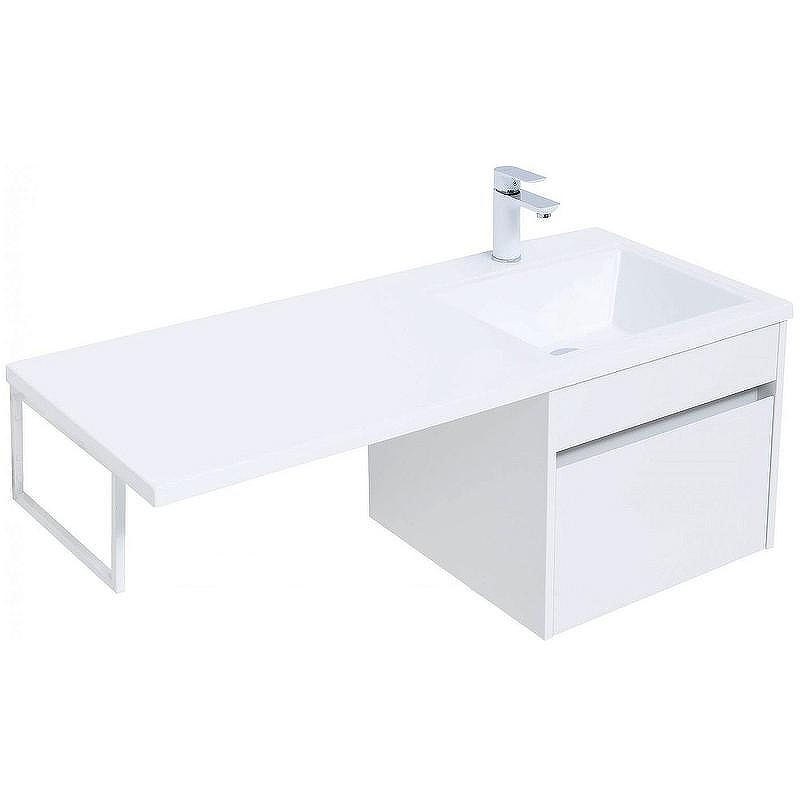 Тумба под раковину Aquanet Токио 110 236915 подвесная Белая, купить, цена, заказать, магазин, доставка, скидка, промокод, купить, цена, заказать, магазин, доставка, скидка, промокод