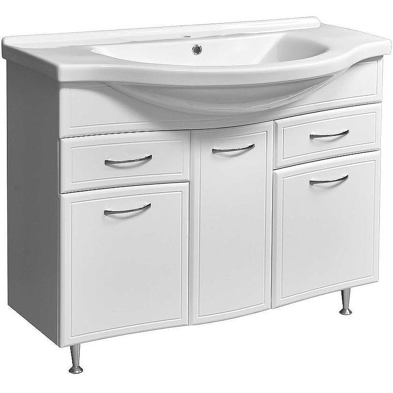 Тумба под раковину Stella Polar Концепт 100 SP-00000137 Белая, купить, цена, заказать, магазин, доставка, скидка, промокод, купить, цена, заказать, магазин, доставка, скидка, промокод