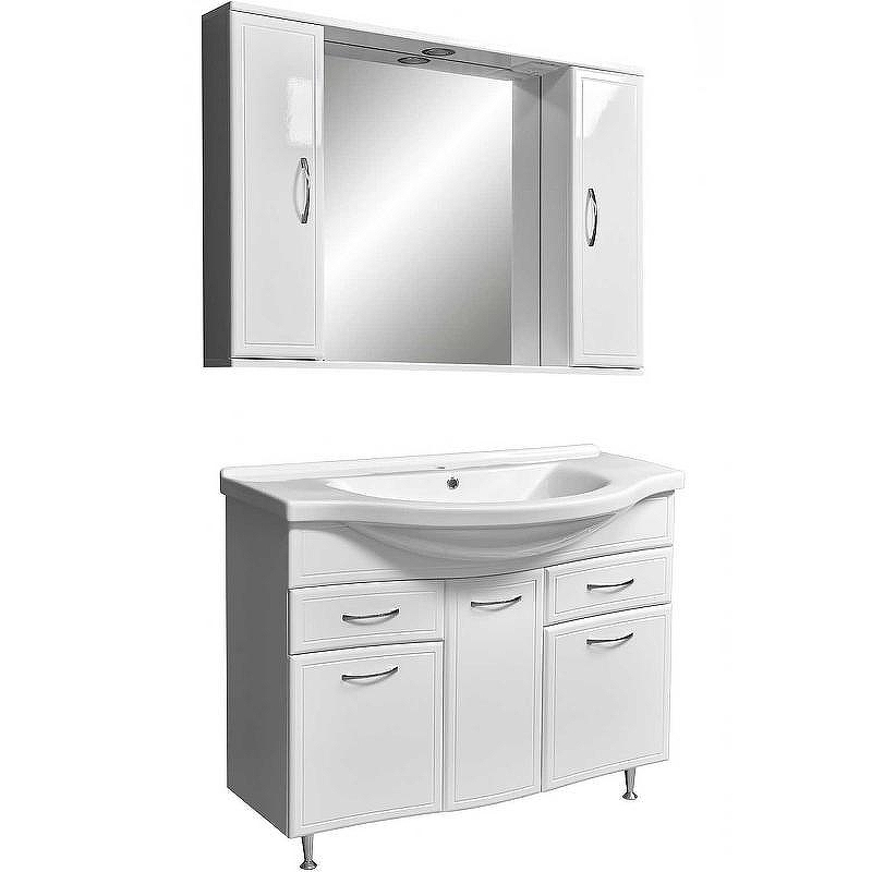 Тумба под раковину Stella Polar Концепт 100 SP-00000137 Белая, купить, цена, заказать, магазин, доставка, скидка, промокод, купить, цена, заказать, магазин, доставка, скидка, промокод