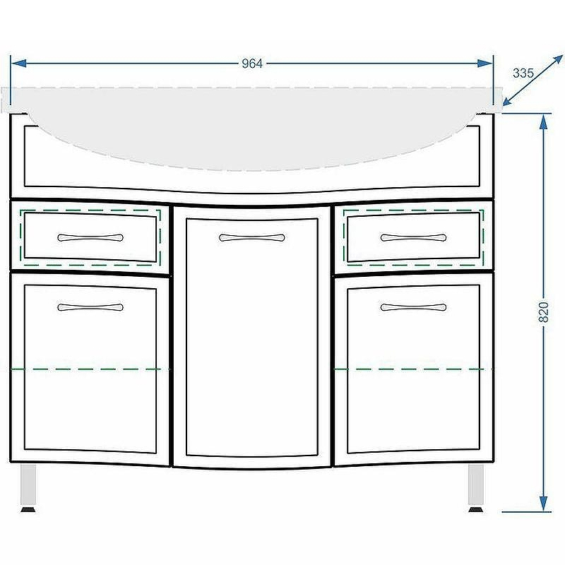 Тумба под раковину Stella Polar Концепт 100 SP-00000137 Белая, купить, цена, заказать, магазин, доставка, скидка, промокод, купить, цена, заказать, магазин, доставка, скидка, промокод