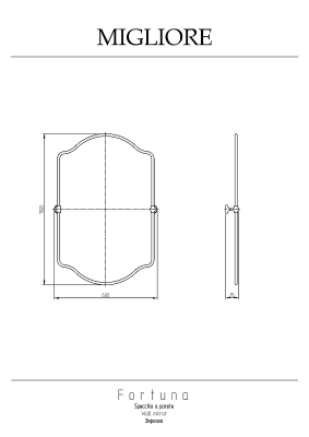 Зеркало Migliore Fortuna 68 28356 цвет Золото