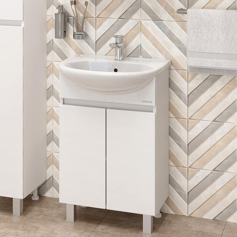 Тумба под раковину Onika Милтон 60 106146 цвет Белый, купить, цена, заказать, магазин, доставка, скидка, промокод, купить, цена, заказать, магазин, доставка, скидка, промокод