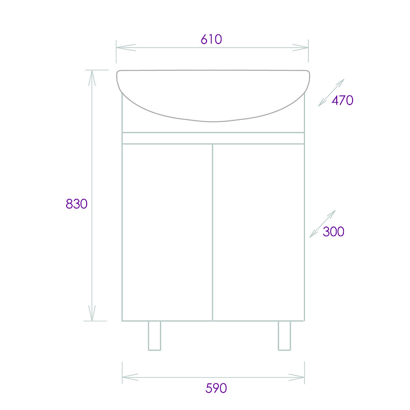 Тумба под раковину Onika Милтон 60 106146 цвет Белый, купить, цена, заказать, магазин, доставка, скидка, промокод, купить, цена, заказать, магазин, доставка, скидка, промокод