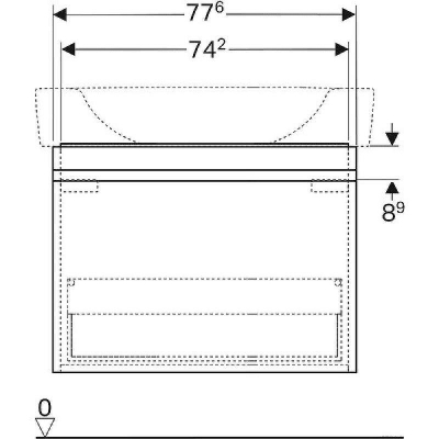 Тумба под раковину Geberit Renova Nr.1 Plan 80 869850000 подвесная Белая глянцевая