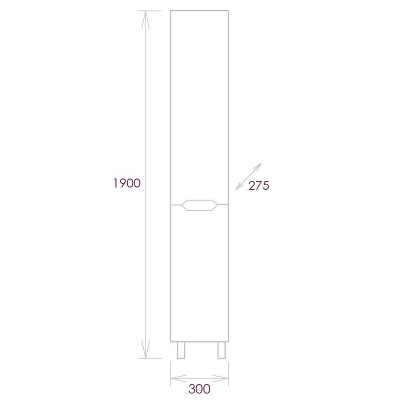Шкаф пенал Onika Айленд 30 403081 цвет Белый