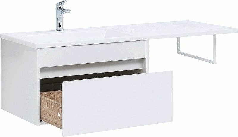 Тумба с раковиной Aquanet Токио 130 L 239217 подвесная Белая, купить, цена, заказать, магазин, доставка, скидка, промокод, купить, цена, заказать, магазин, доставка, скидка, промокод