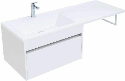 Тумба с раковиной Aquanet Токио 130 L 239217 подвесная Белая