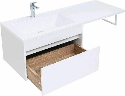 Тумба с раковиной Aquanet Токио 130 L 239217 подвесная Белая