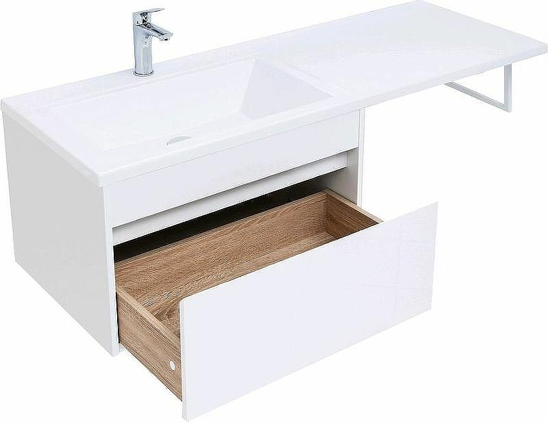 Тумба с раковиной Aquanet Токио 130 L 239217 подвесная Белая, купить, цена, заказать, магазин, доставка, скидка, промокод, купить, цена, заказать, магазин, доставка, скидка, промокод