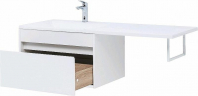 Тумба с раковиной Aquanet Токио 130 L 239217 подвесная Белая, купить, цена, заказать, магазин, доставка, скидка, промокод, купить, цена, заказать, магазин, доставка, скидка, промокод