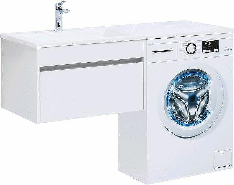 Тумба с раковиной Aquanet Токио 130 L 239217 подвесная Белая, купить, цена, заказать, магазин, доставка, скидка, промокод, купить, цена, заказать, магазин, доставка, скидка, промокод