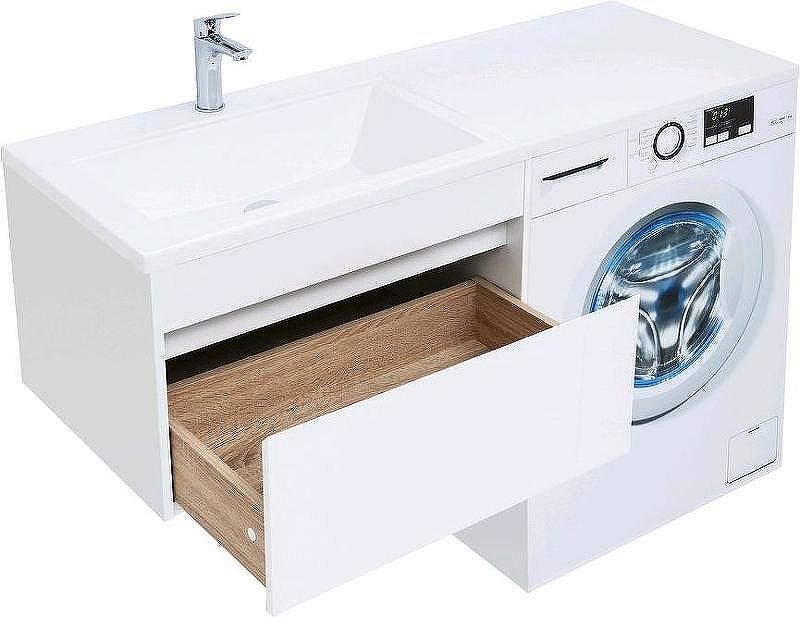 Тумба с раковиной Aquanet Токио 130 L 239217 подвесная Белая, купить, цена, заказать, магазин, доставка, скидка, промокод, купить, цена, заказать, магазин, доставка, скидка, промокод