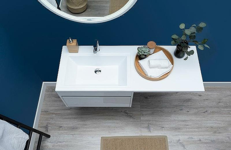 Тумба с раковиной Aquanet Токио 130 L 239217 подвесная Белая, купить, цена, заказать, магазин, доставка, скидка, промокод, купить, цена, заказать, магазин, доставка, скидка, промокод