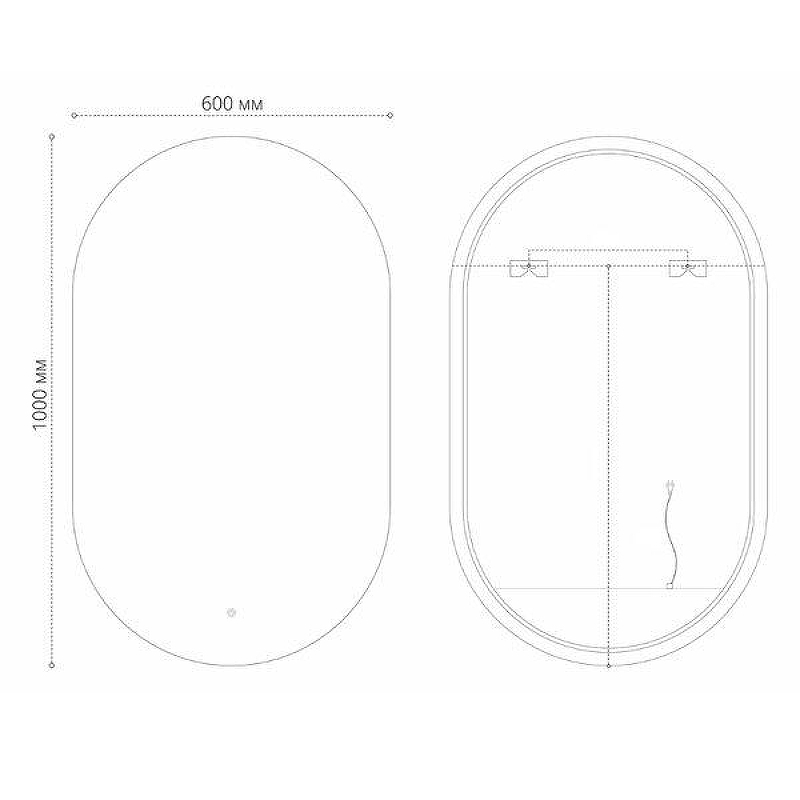 Зеркало Grossman Nero-промо BLACK 60 24601002 с подсветкой цвет Черный c сенсорным выключателем, купить, цена, заказать, магазин, доставка, скидка, промокод, купить, цена, заказать, магазин, доставка, скидка, промокод