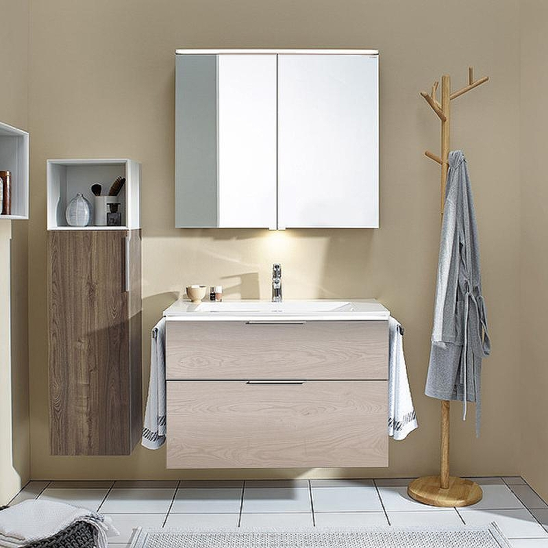 Тумба с раковиной Burgbad Eqio 93 SEYQ093F2632C001*1 подвесная Фланелевый дуб, купить, цена, заказать, магазин, доставка, скидка, промокод, купить, цена, заказать, магазин, доставка, скидка, промокод