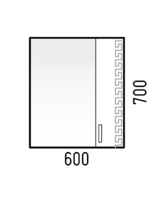 Зеркало со шкафом Corozo Олимп 60 SD-00000653 Белое