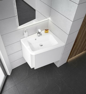 Тумба под раковину Ravak SD 10° 65 L X000000745 подвесная Белая