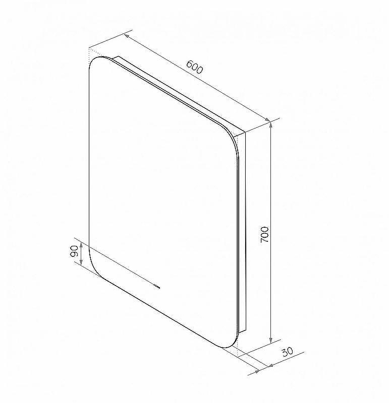 Зеркало Art&Max Ravenna AM-Rav-600-700-DS-F с подсветкой с бесконтактным выключателем, купить, цена, заказать, магазин, доставка, скидка, промокод, купить, цена, заказать, магазин, доставка, скидка, промокод