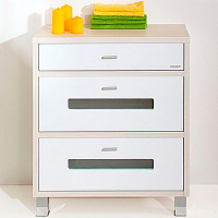 Комод Бриклаер Бали 70 4627125412059 Светлая лиственница Белый глянцевый, купить, цена, заказать, магазин, доставка, скидка, промокод, купить, цена, заказать, магазин, доставка, скидка, промокод