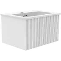 Тумба под раковину La Fenice Terra 60 FNC-01-TER-B-60 подвесная Белая матовая, купить, цена, заказать, магазин, доставка, скидка, промокод, купить, цена, заказать, магазин, доставка, скидка, промокод