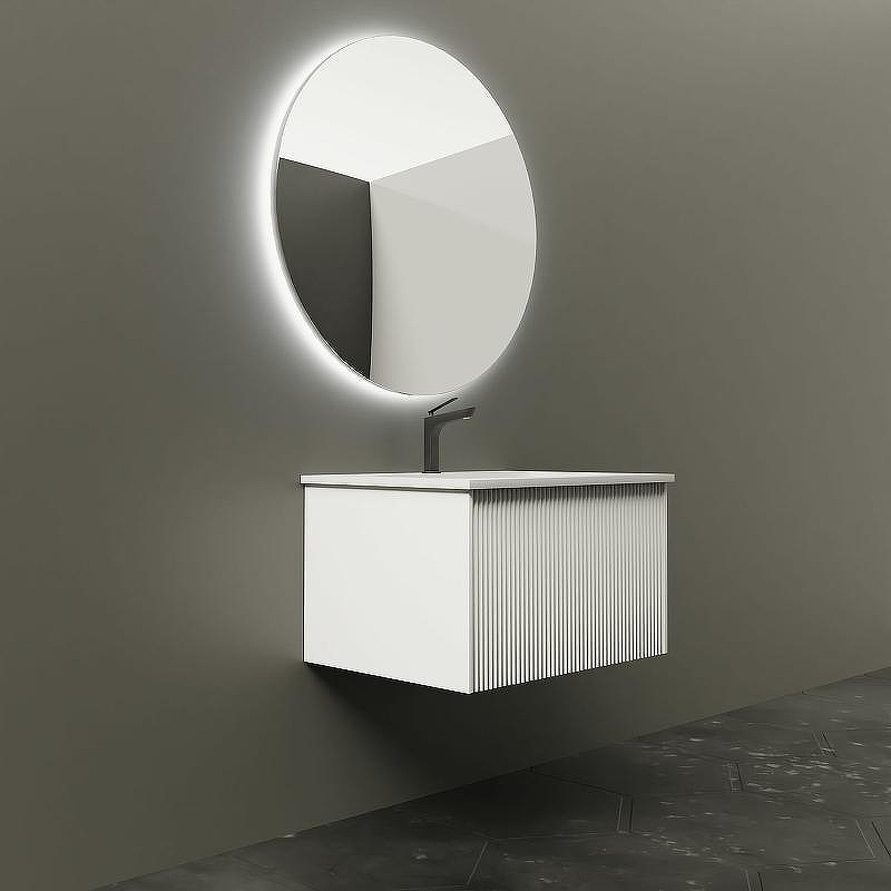 Тумба под раковину La Fenice Terra 60 FNC-01-TER-B-60 подвесная Белая матовая, купить, цена, заказать, магазин, доставка, скидка, промокод, купить, цена, заказать, магазин, доставка, скидка, промокод