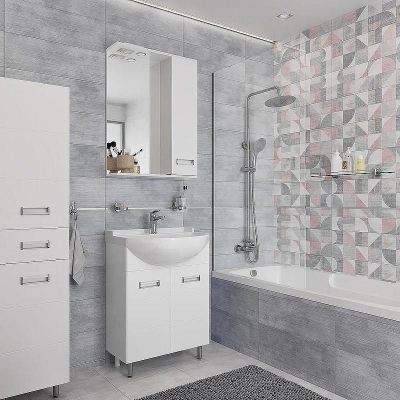 Зеркало со шкафом DIWO Дмитров 60 R СО-Дм04060-011П с подсветкой Белое