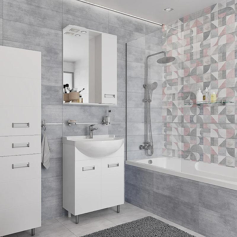 Зеркало со шкафом DIWO Дмитров 60 R СО-Дм04060-011П с подсветкой Белое, купить, цена, заказать, магазин, доставка, скидка, промокод, купить, цена, заказать, магазин, доставка, скидка, промокод