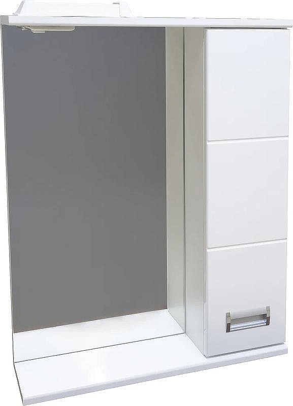 Зеркало со шкафом DIWO Дмитров 60 R СО-Дм04060-011П с подсветкой Белое, купить, цена, заказать, магазин, доставка, скидка, промокод, купить, цена, заказать, магазин, доставка, скидка, промокод