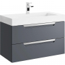 Тумба под раковину Aqwella Cube 90 CUB0109GR подвесная Серая матовая, купить, цена, заказать, магазин, доставка, скидка, промокод, купить, цена, заказать, магазин, доставка, скидка, промокод