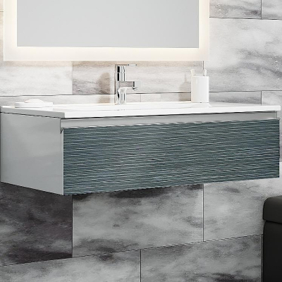 Тумба с раковиной SanVit Авеню-1 75 kavenu175 с фактурой под дерево подвесная Шелк Сталь