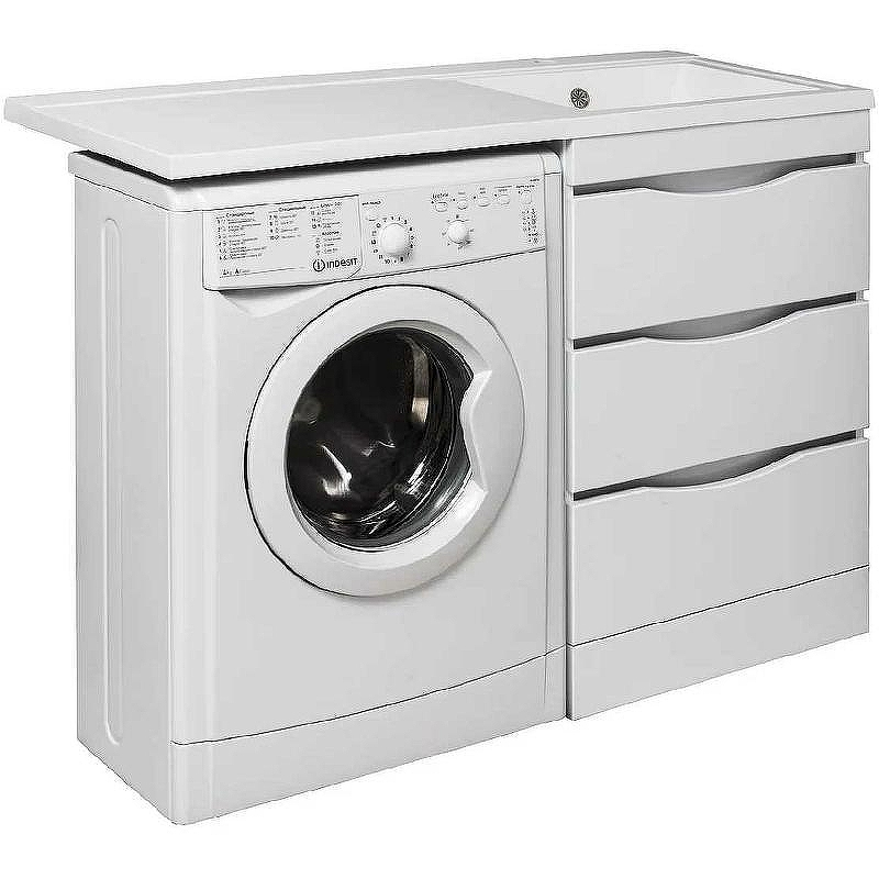 Тумба под раковину Runo Орион 120 УТ000003442 Белая, купить, цена, заказать, магазин, доставка, скидка, промокод, купить, цена, заказать, магазин, доставка, скидка, промокод