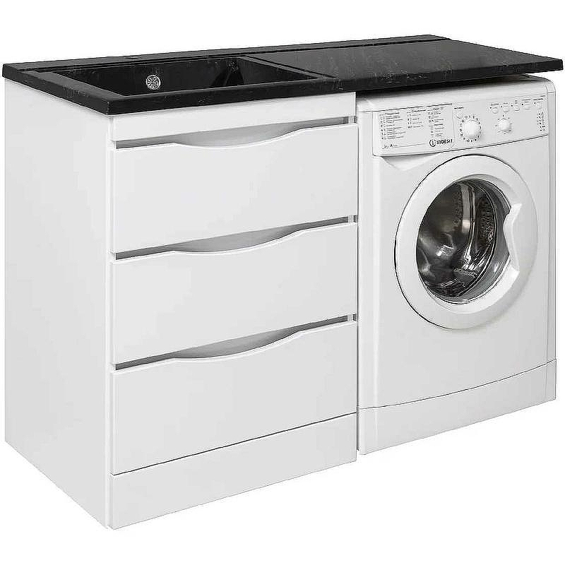 Тумба под раковину Runo Орион 120 УТ000003442 Белая, купить, цена, заказать, магазин, доставка, скидка, промокод, купить, цена, заказать, магазин, доставка, скидка, промокод