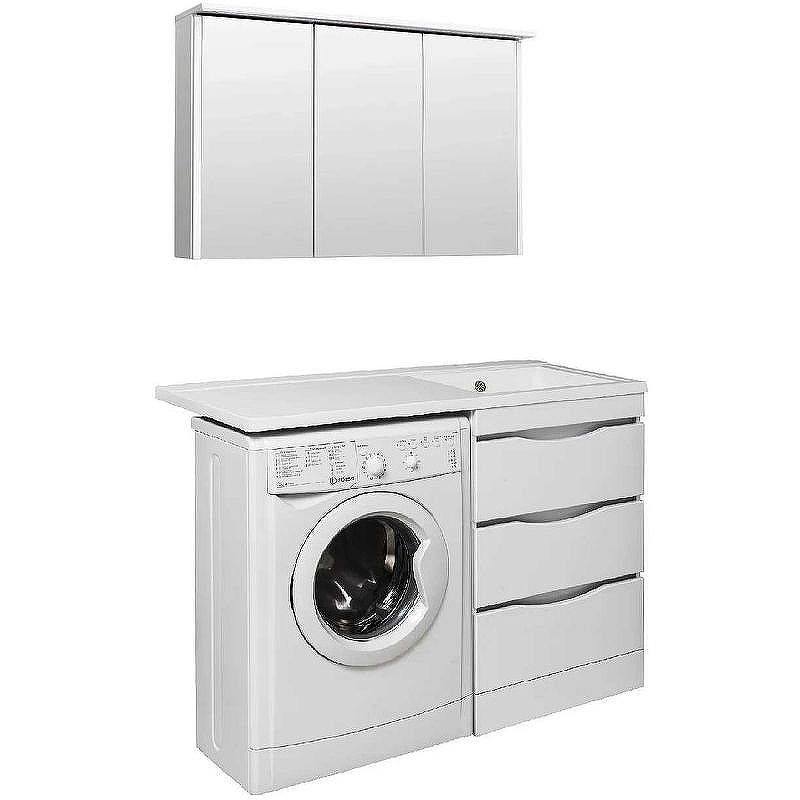 Тумба под раковину Runo Орион 120 УТ000003442 Белая, купить, цена, заказать, магазин, доставка, скидка, промокод, купить, цена, заказать, магазин, доставка, скидка, промокод