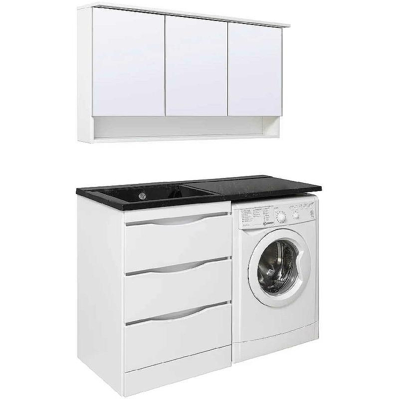 Тумба под раковину Runo Орион 120 УТ000003442 Белая, купить, цена, заказать, магазин, доставка, скидка, промокод, купить, цена, заказать, магазин, доставка, скидка, промокод