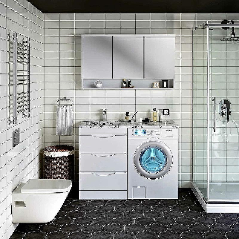 Тумба под раковину Runo Орион 120 УТ000003442 Белая, купить, цена, заказать, магазин, доставка, скидка, промокод, купить, цена, заказать, магазин, доставка, скидка, промокод