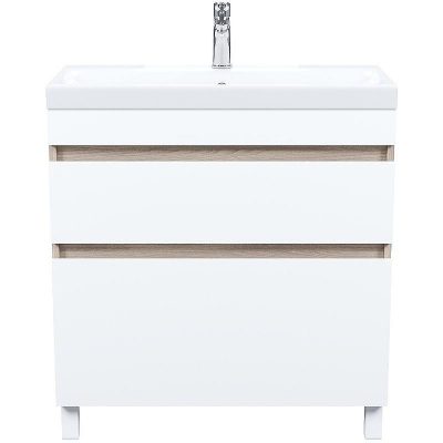 Тумба с раковиной Iddis Zodiac 80 ZOD8ABFi95K Белая матовая Дерево