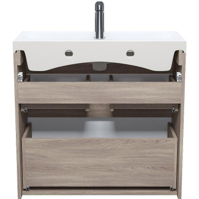 Тумба с раковиной Iddis Zodiac 80 ZOD8ABFi95K Белая матовая Дерево