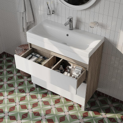 Тумба с раковиной Iddis Zodiac 80 ZOD8ABFi95K Белая матовая Дерево