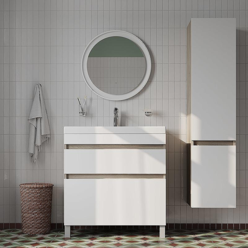 Тумба с раковиной Iddis Zodiac 80 ZOD8ABFi95K Белая матовая Дерево, купить, цена, заказать, магазин, доставка, скидка, промокод, купить, цена, заказать, магазин, доставка, скидка, промокод