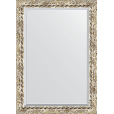 Зеркало Evoform Exclusive 103х73 BY 3459 с фацетом в багетной раме - Прованс с плетением 70