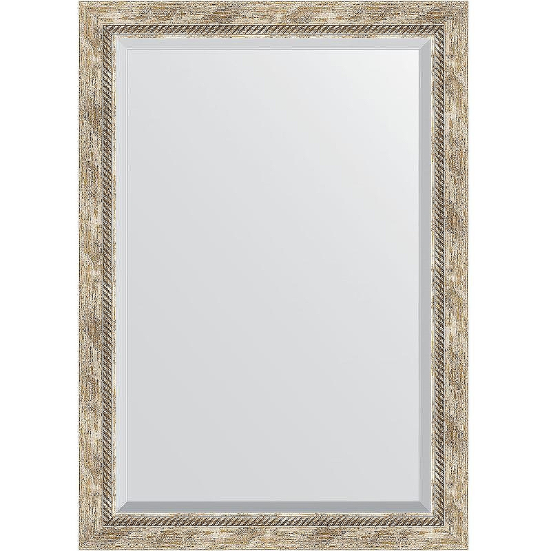 Зеркало Evoform Exclusive 103х73 BY 3459 с фацетом в багетной раме - Прованс с плетением 70, купить, цена, заказать, магазин, доставка, скидка, промокод, купить, цена, заказать, магазин, доставка, скидка, промокод