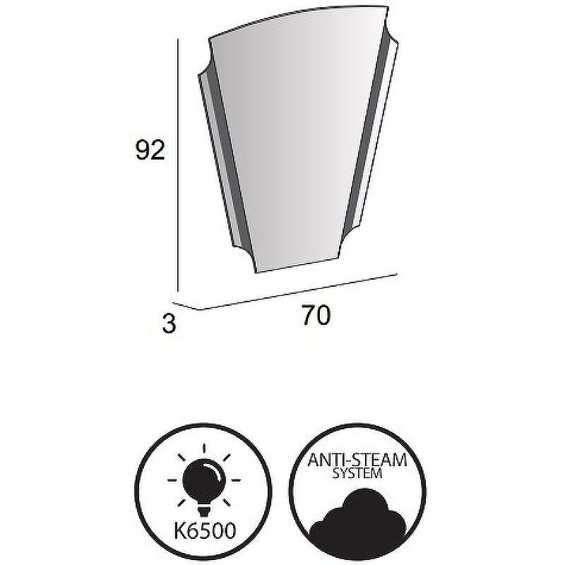 Зеркало Cezares 70 45020 с подсветкой с подогревом, купить, цена, заказать, магазин, доставка, скидка, промокод, купить, цена, заказать, магазин, доставка, скидка, промокод