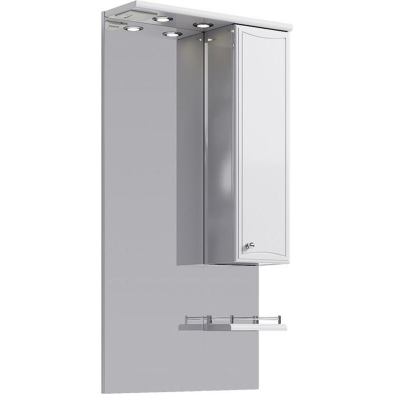 Зеркало со шкафом Aqwella Барселона 60 Ba.02.06 с подсветкой Белое, купить, цена, заказать, магазин, доставка, скидка, промокод, купить, цена, заказать, магазин, доставка, скидка, промокод