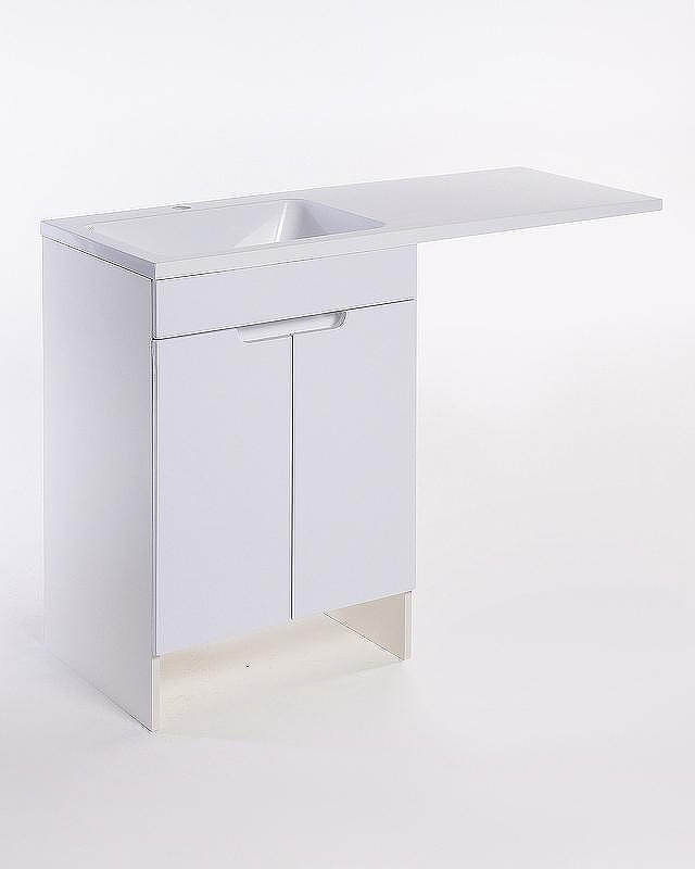 Тумба с раковиной Orange Sistema 120 L STD-120TUW+RAL Белая глянцевая, купить, цена, заказать, магазин, доставка, скидка, промокод, купить, цена, заказать, магазин, доставка, скидка, промокод