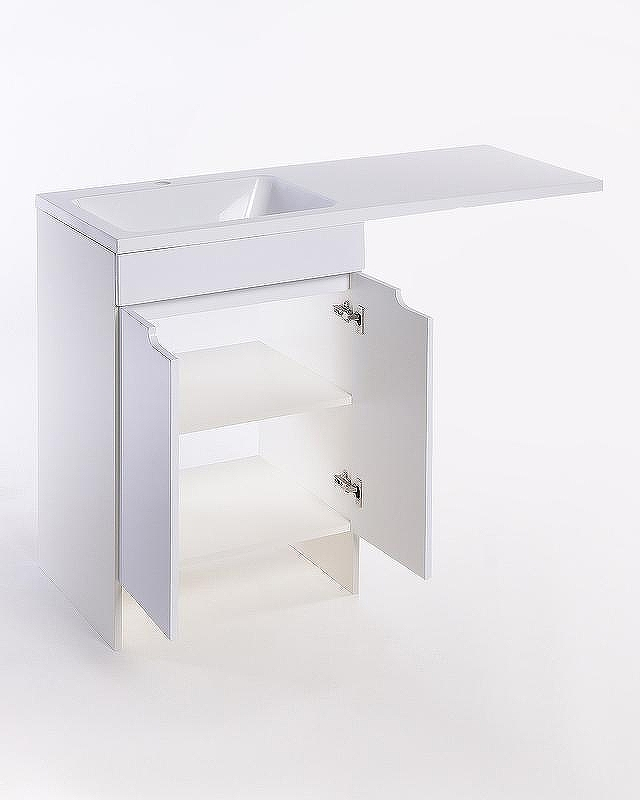 Тумба с раковиной Orange Sistema 120 L STD-120TUW+RAL Белая глянцевая, купить, цена, заказать, магазин, доставка, скидка, промокод, купить, цена, заказать, магазин, доставка, скидка, промокод